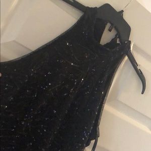 BGBG black sequence dress size 4. High neck!